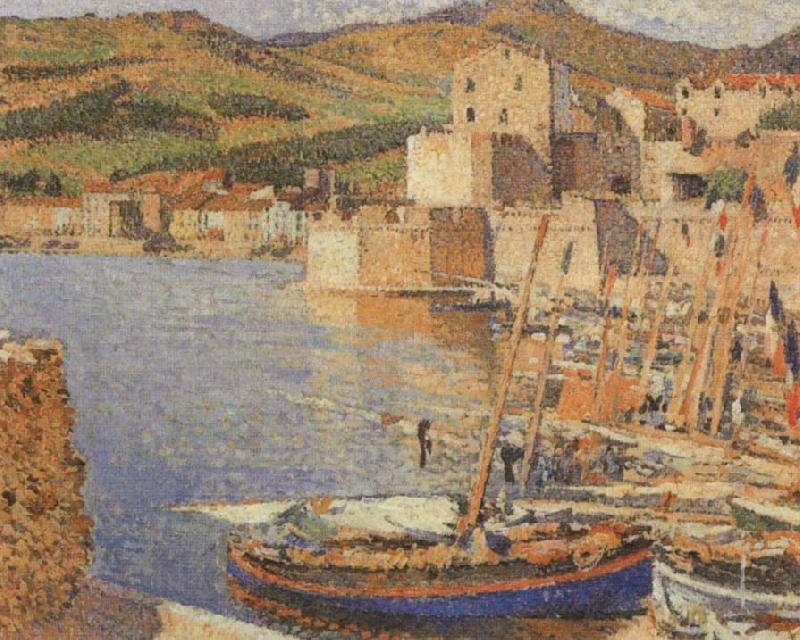 Martin Henri The Harbour of Collioure oil painting picture